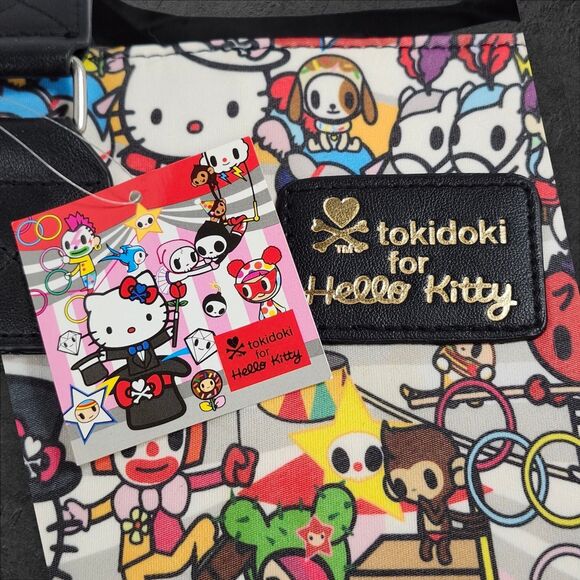NWT Hello Kitty x Tokidoki Circus Shoulder Tote Bag Collab Print RARE Large New - Picture 9 of 13